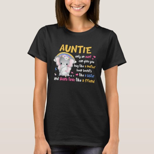T-shirt Auntie  Hug Like A Mother Keeps Secrets Like A Sis (Devant)