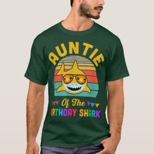 T-shirt Auntie Of The Shark Birthday Auntie Matching Famil