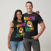 T-shirt Auntie Shark Auntie Shark Lover Famille Mère Da (Unisexe)