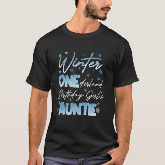 T-shirt Auntie Winter Onederland 1er Anniversaire Fa Fa Fa