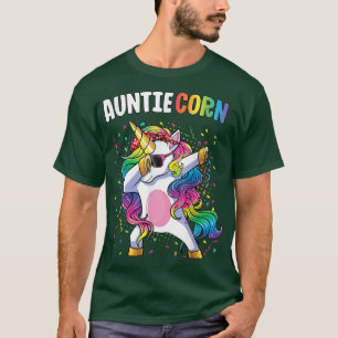 T-shirt Auntiecorn Femmes Unicorn Anniversaire Dabbing Uni