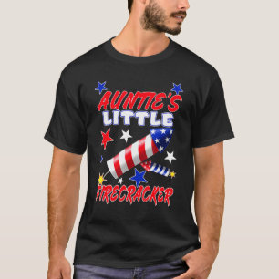 T-shirt Aunties Little Firecracker 4 juillet Fun Kids Bi