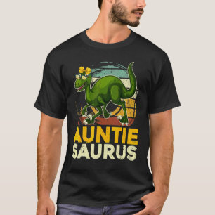 T-shirt Auntiesaurus Dinosaur Auntie Saurus Famille Matchi