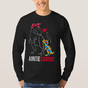 T-shirt Auntiesaurus Rex Dinosaur Auntie Saurus Autisme Aw