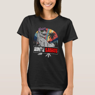 T-shirt Auntiesaurus Rex Dinosaur Auntie Saurus Famille Ma