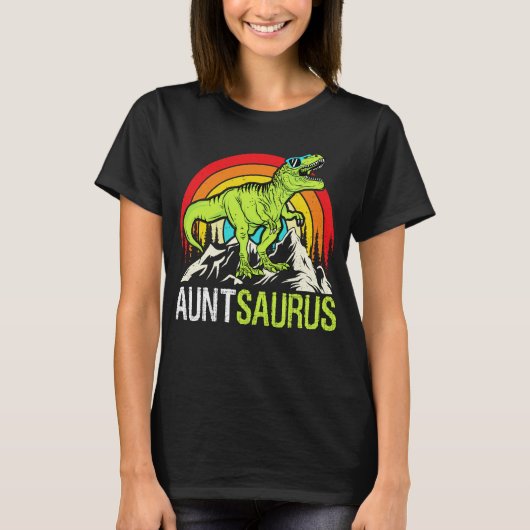 T-shirt Auntsaurus Dinosaur T Rex Tante Saurus Corresponda (Devant)