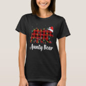 T-shirt Aunty Bear Buffalo Red Plaid Matching Family Chris (Devant)