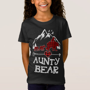 T-Shirt Aunty Bear Pajama Red Plaid Buffalo Fami