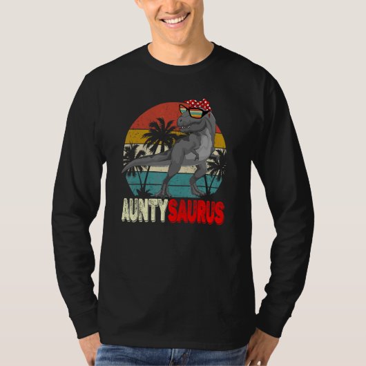 T-shirt Auntysaurus Rex Dinosaur Aunty Saurus Mère (Devant)