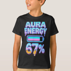 T-shirt Aura Énergie 67 Meme Glace au Lait Dégoulinante 6 