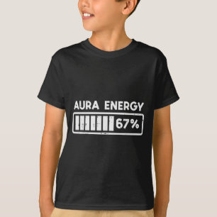 T-shirt Aura Énergie 67 Numéro Drôle 6 7 Mème Enfants Jeun
