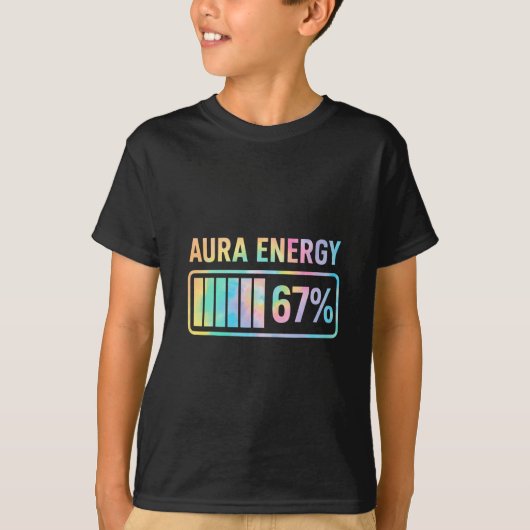 T-shirt Aura Energy 67 Funny Six Sept Mèmes Gen Alpha Slan (Devant)
