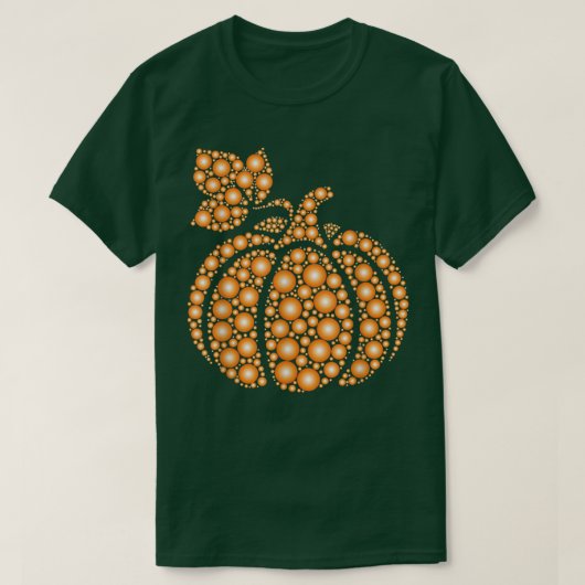 T-shirt Aureate Automne Polka Dot Citrouille International (Design devant)
