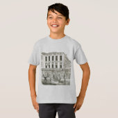T-shirt Aurora Illinois Aurora Beacon News 1871 Stone Lith (Devant entier)