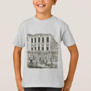 T-shirt Aurora Illinois Aurora Beacon News 1871 Stone Lith