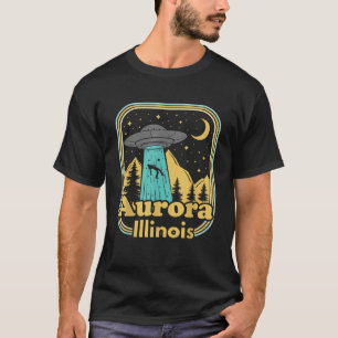 T-shirt Aurora Illinois UFO Alien Hunter 80s State Pride