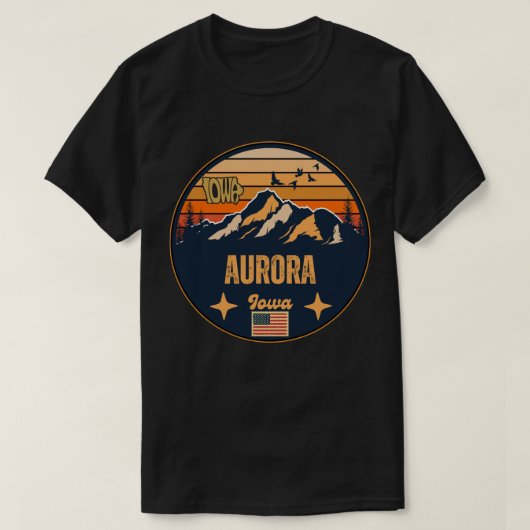 T-shirt Aurora, Iowa, États-Unis (Design devant)