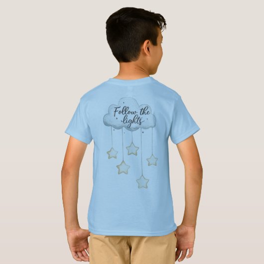 T-shirt Aurora Starfall Angel Shirt Wrapped in Aurora (Dos entier)