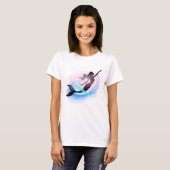 T-shirt Aurora Tide Mermaid – Dreamy Feminine Ocean Art (Devant entier)