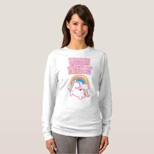 T-shirt Aussi heureux comme licorne mangeant le gâteau sur