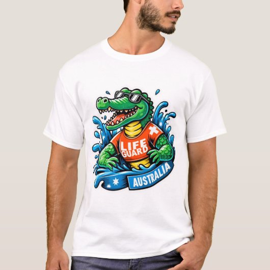 T-SHIRT AUSSIE CROCODILE LIFE GARDE 2 (Devant)