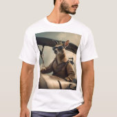 T-shirt Aussie Kangaroo Avion Pilote, (Devant)