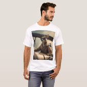 T-shirt Aussie Kangaroo Avion Pilote, (Devant entier)