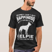 T-shirt Aussie Kelpie Argent Bonheur Chien Blague Dit (Devant)