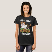 T-shirt Aussie Mama Sunflower Australian Shepherd Women Mo (Devant entier)