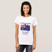 T-shirt AUSSIE MUM vaut plus que Rubies PROVERBS 31 (Devant entier)