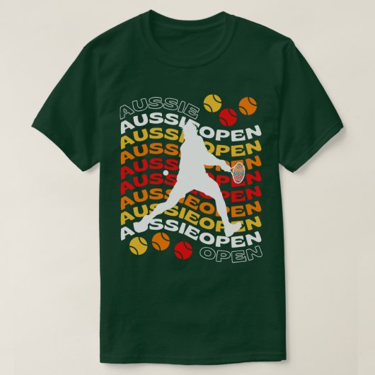 T-shirt Aussie Open Wavy Text Tennis 3 (Design devant)