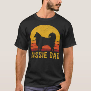 T-shirt Aussie Papa Vintage Australian Shepherd Chien Cade