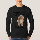 T-shirt Aussiedoodle Citation Maman Aussiepoo Papa mignon  (Devant)