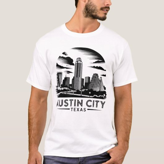 T-shirt Austin City Texas USA (Devant)
