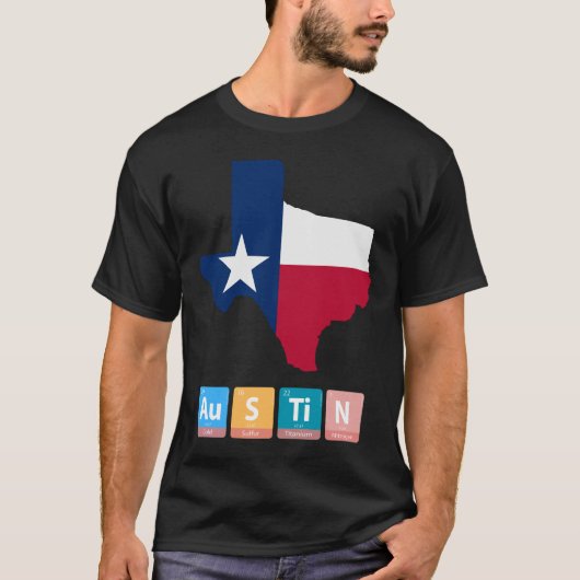 T-shirt Austin Elements : Hommage à l'État étoile solitair (Devant)
