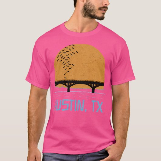 T-shirt Austin Texas Bat Bridge (Devant)