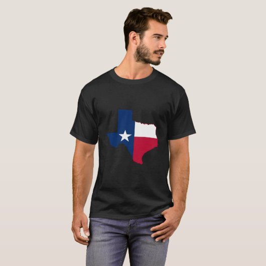 T-shirt Austin Texas Flag State Texas Map Flag (Devant entier)