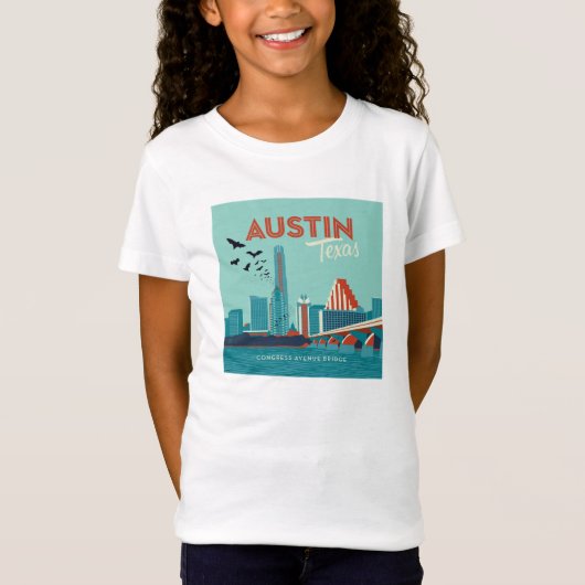 T-Shirt Austin, Texas | Pont de l'Avenue du Congrès (Devant)