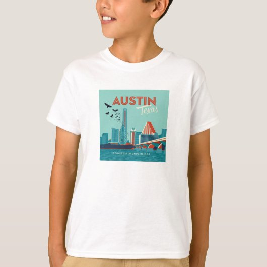 T-shirt Austin, Texas | Pont de l'Avenue du Congrès (Devant)