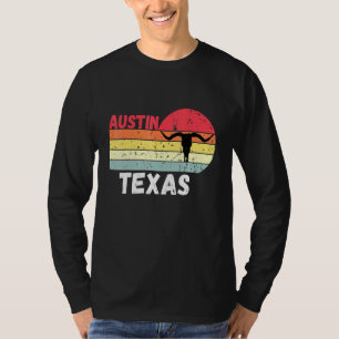 T-shirt Austin Texas Retro Longhorn Vintage Sunset Tx