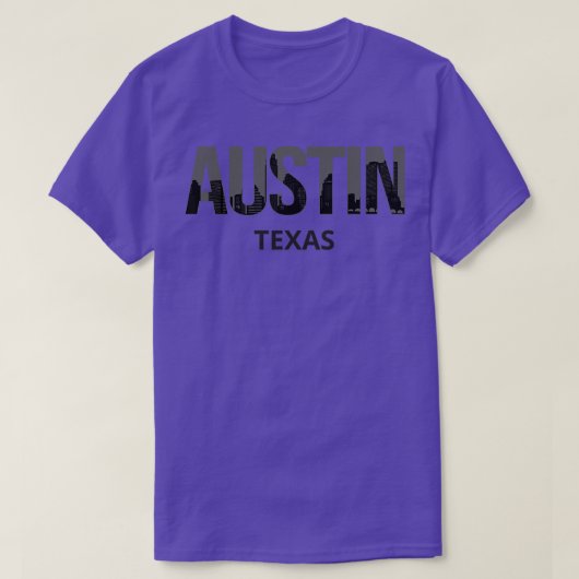 T-shirt Austin Texas Skyline Pride I (Design devant)