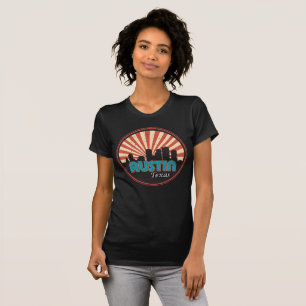 T-shirt Austin Texas Tx City State Skyline Vintage Retro