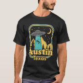 T-shirt Austin Texas Ufo Alien 80s Retro State Pride (Devant)