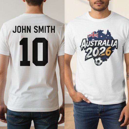 T-shirt Australia 2026 Soccer Fan Personalized Name