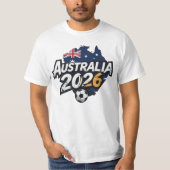 T-shirt Australia 2026 Soccer Fan Personalized Name (Devant)