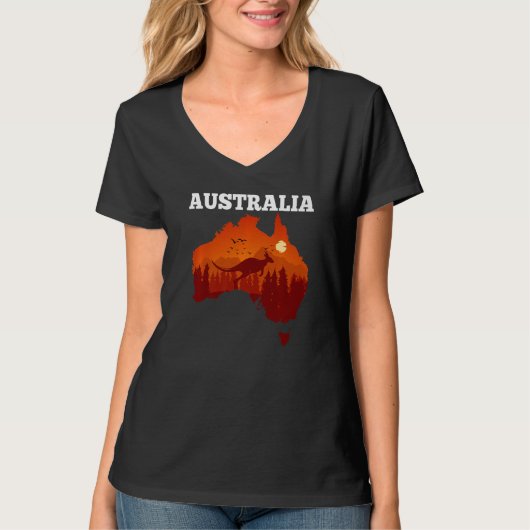 T-shirt Australia Day Australian Map Flag Patriotic 1 (Devant)