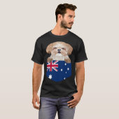 T-shirt Australia Flag Shih Tzu Dog In Pocket (Devant entier)
