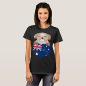 T-shirt Australia Flag Shih Tzu Dog In Pocket (Devant entier)