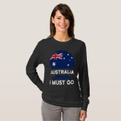 T-shirt Australia Is Calling I Must Go Australian Flag Her (Devant entier)