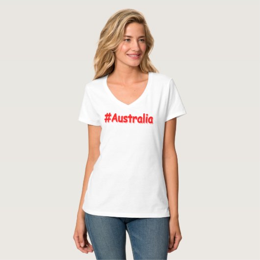 T-shirt "#Australia" Joli Design. Commandez dès maintenant (Devant entier)